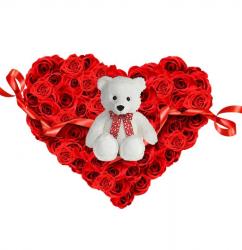 Valentine Heart Shaped Rose Arrangements - Radiant Rage of Roses Valentine Gifts