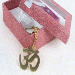 Personalized Gift Hampers for Him - Om Keychain