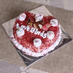Fresh Cream Cakes - Heart Shape Red Velvet Cake