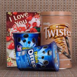 Valentine Romantic Hampers For Him - Oreo and Twister Valentines Day Chocolates