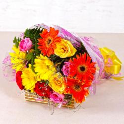 Same Day Flowers Delivery - Mix Seasonal Flowers Bunch