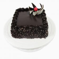 Regular Cakes - Square Floral Choco Chips Cake