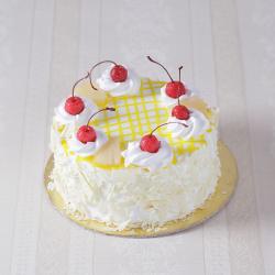 Pineapple Cakes - Eggless Pineapple Fresh Cream Cake