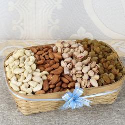 Send Anniversary Gift Healthy Nuts Basket To Lucknow