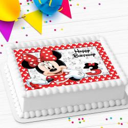 Mickey Mouse Cake - 1 Kg Mini Mouse Photo Cake