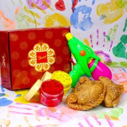 Holi Gifts - Delightful Gujia with Pichkari for Holi