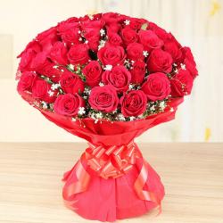 Valentine Flowers - Love Bouquet of Thirty Red Roses