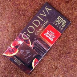 Send Godiva Chocolatier Blood Orange 50% Cacao Dark Chocolate To Bhilai