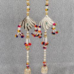 Diwali Crafts - Exclusive Designer of Pearl String Long Diwali Door Hanging