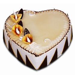 Send Butter Scotch Heart Shape Cake To Guwahati