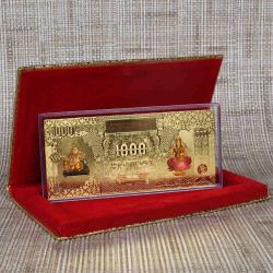 Dhanteras - Kuber Laxmi Golden Plated Note