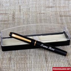 Send Valentines Day Gift Customized Black Matte Finishing Pen To Mangalore