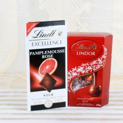 Branded Chocolates - Truffles Lindt Lindor Chocolate with Lindt Excellence Pamplemousse