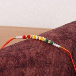 Rakhi to Canada - Colorful Tiny Beads Rakhi - Canada
