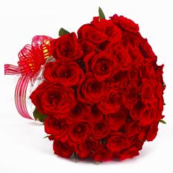 Wedding Flowers - Bouquet of 50 Red Roses