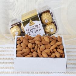 Send Sweets Gift Almond Treat with Ferrero Rocher Chocolate To Kupwara