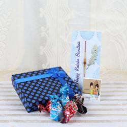 Handpicked Rakhi Gifts - Truffle Chocolate with Charming Rakhi