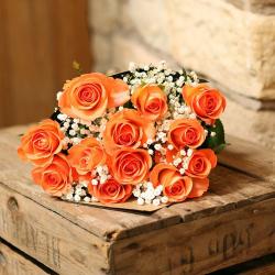 Send Bright Orange  Roses Bouquet To Visakhapatnam