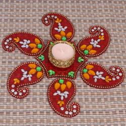 Diwali Rangoli - Acrylic Artificial Kuyri Shaped Rangoli