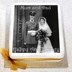 Personalized Cakes - Wedding Anniversary Photo Cake