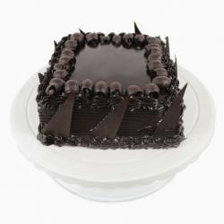 Send Tempting Square Dutch Truffle Chocolate Cake To Bijapur