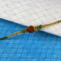 Handmade Rakhis - Designer Rudraksha Rakhi