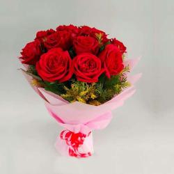 Bouquet of Ten Red Roses for Love