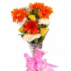 Flowers by Sentiments - Twelve Colorful Assorted Flowers Bouquet