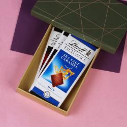 Send Chocolates Gift Lindt Excellence 3 Chocolate Bars  To Kupwara