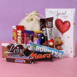 Valentine Gifts for Her - Lovely Gift of Imported Chocolate Bars for your Valentine