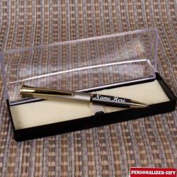 Send Valentines Day Gift Personalized Grey Shiny Pen To Ahmedabad