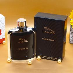 Valentine Romantic Hampers For Him - Jaguar Classic Black Perfume for Him with Complimentary Love Card