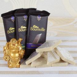 Kaju Katli - Bournville Chocolates and Sweets with Laughing Buddha Hamper