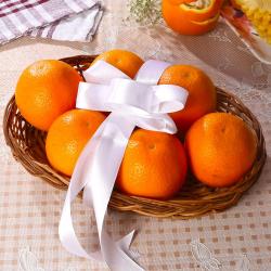 Flowers with Fruits - Basket Full of Oranges