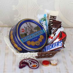 Bhai Dooj Gift Combos - Bhaidooj Gift Basket of Cookies and Chocolates