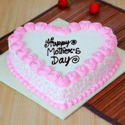 Mothers Day Cakes - Mothers Day Heart Shape Strawberry Cake