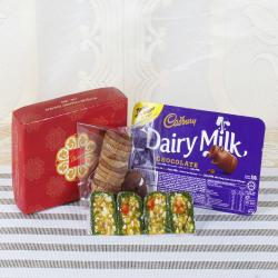 Send Sweets Gift Yummy Sweets and Chocolate Hamper To Rajsamand