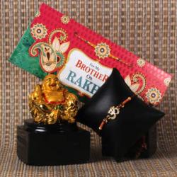 Handpicked Rakhi Gifts - Rakhi Gift of Laughing Buddha for Best Brother