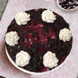 Eggless Cakes - Blueberry Fresh Cream Cake