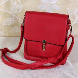 Send Red Lovely Sling bag To Coimbatore