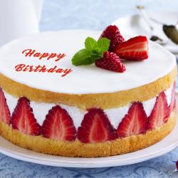Birthday Fresh Flower Hampers - Birthday Strawberry Cake