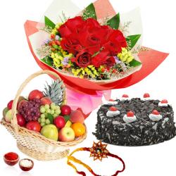 Rakhi With Cakes - Exotic Rakhi Hamper