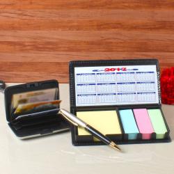 Gifts for Grand Father - Lather Case of Sticky Note and Card Holder
