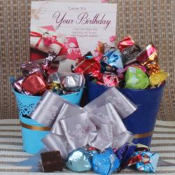 Send Birthday Gift Birthday Chocolates Bucket  To Chandausi