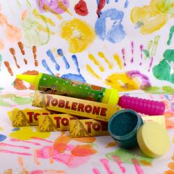 Holi Pichkaris and Water Guns - Toblerone chocolates Holi Hamper