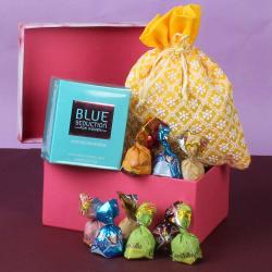 Fathers Day Gifts By Relationship - Blue Seducton For Women Perfumes With Chocolates