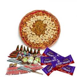 Diwali Combo of Crackers with Dryfruits and Chocolates