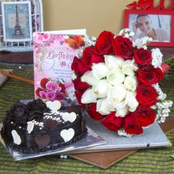Cakes with Flowers - Eggless Birthday Cake Delighted Hamper