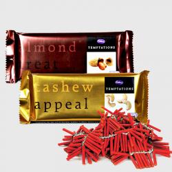 2 Cadbury temptations with crackers