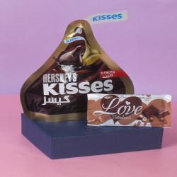 Send Chocolates Gift Love Bar with Hershey's Kisses Combo To Durg